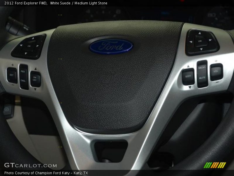 White Suede / Medium Light Stone 2012 Ford Explorer FWD
