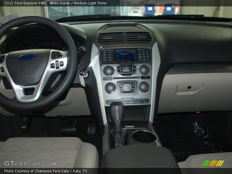 White Suede / Medium Light Stone 2012 Ford Explorer FWD