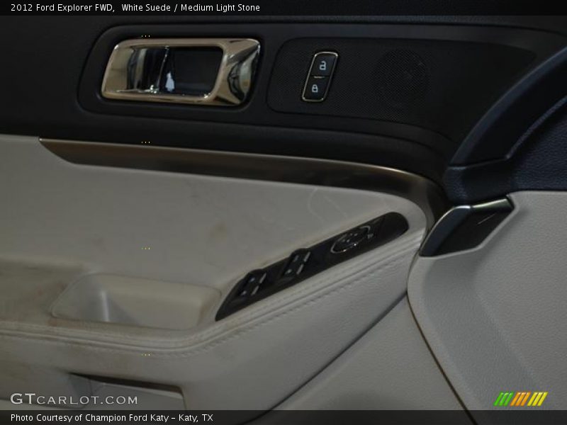 White Suede / Medium Light Stone 2012 Ford Explorer FWD