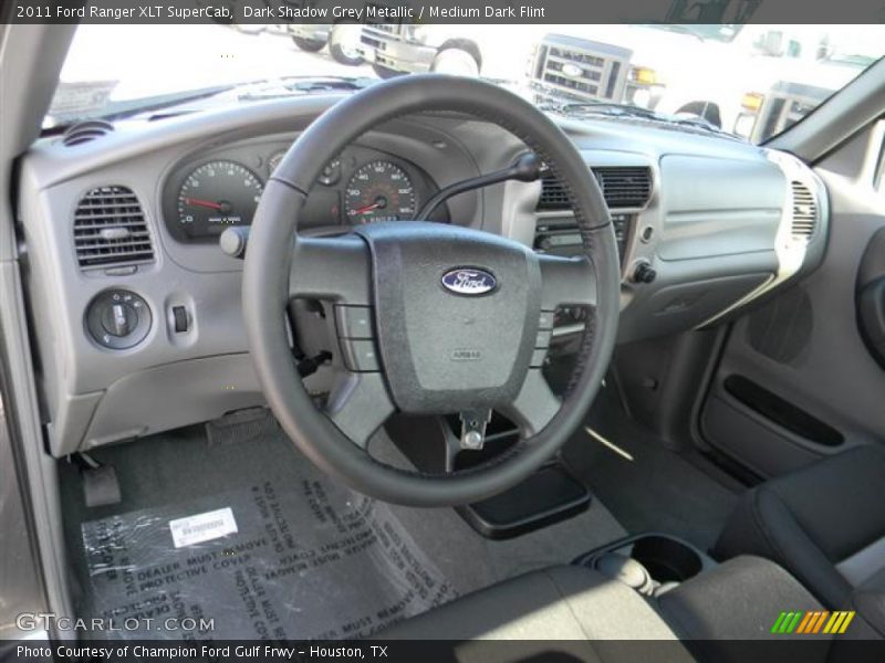 Dark Shadow Grey Metallic / Medium Dark Flint 2011 Ford Ranger XLT SuperCab