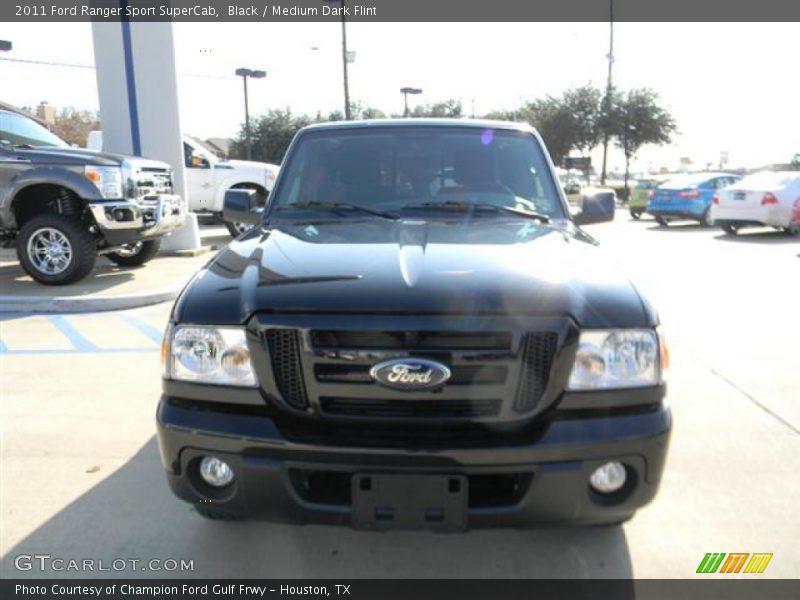 Black / Medium Dark Flint 2011 Ford Ranger Sport SuperCab