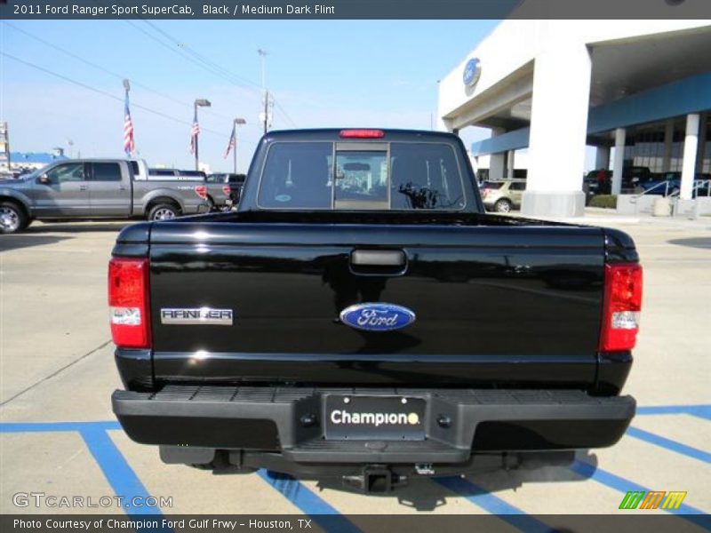 Black / Medium Dark Flint 2011 Ford Ranger Sport SuperCab