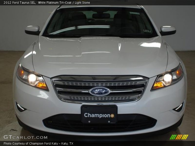 White Platinum Tri-Coat / Light Stone 2012 Ford Taurus SEL