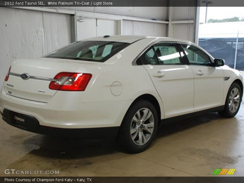 White Platinum Tri-Coat / Light Stone 2012 Ford Taurus SEL