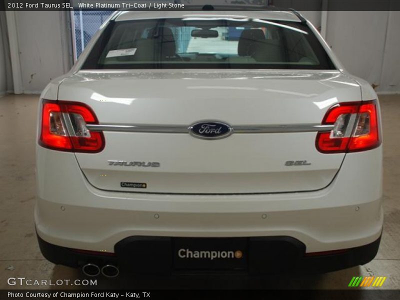 White Platinum Tri-Coat / Light Stone 2012 Ford Taurus SEL