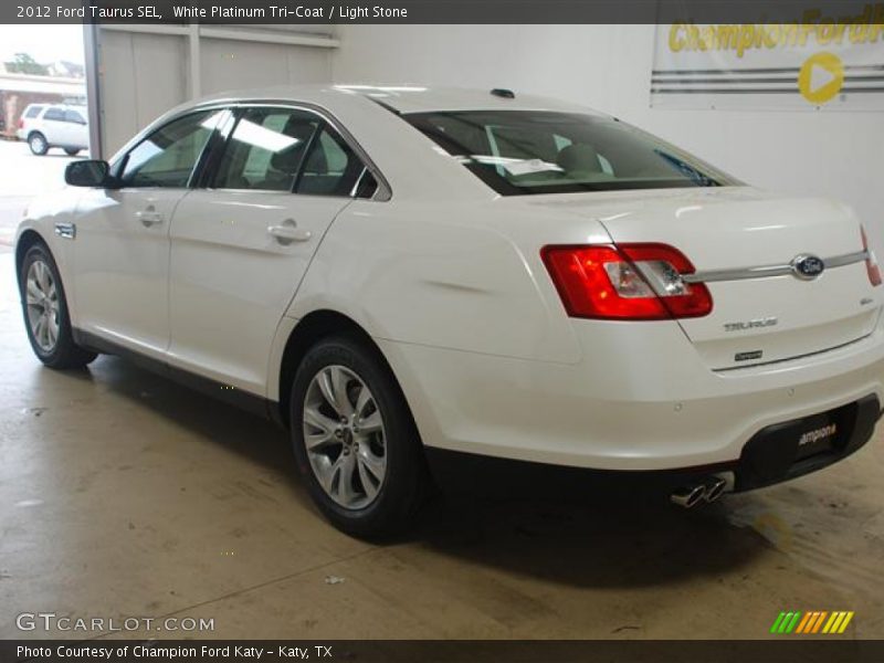 White Platinum Tri-Coat / Light Stone 2012 Ford Taurus SEL