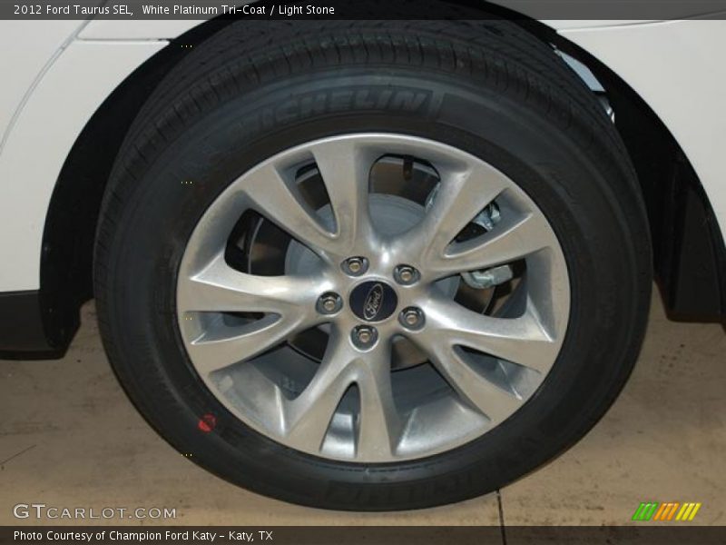 White Platinum Tri-Coat / Light Stone 2012 Ford Taurus SEL