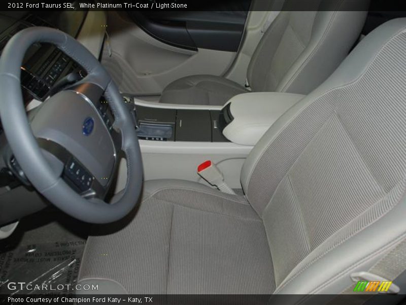 White Platinum Tri-Coat / Light Stone 2012 Ford Taurus SEL