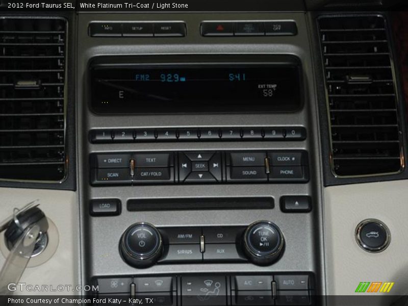 White Platinum Tri-Coat / Light Stone 2012 Ford Taurus SEL
