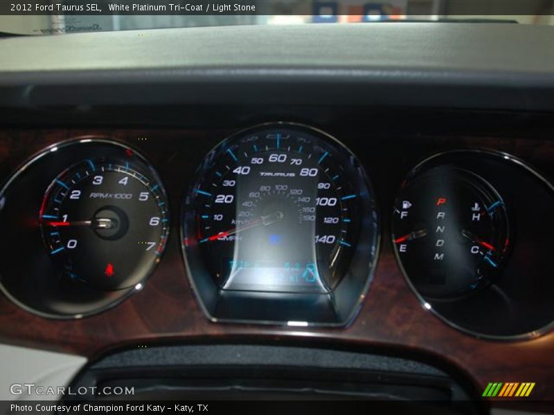 White Platinum Tri-Coat / Light Stone 2012 Ford Taurus SEL