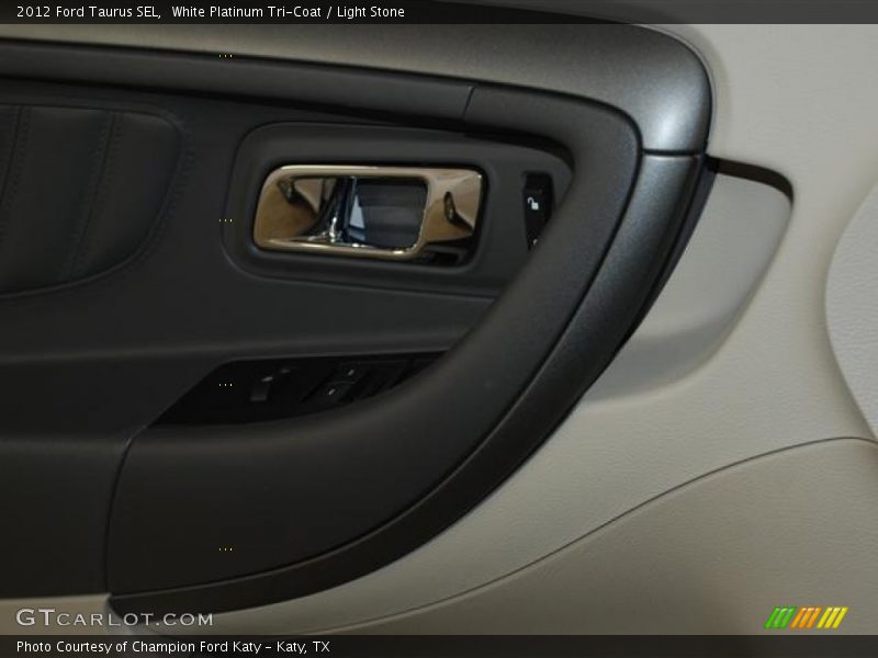 White Platinum Tri-Coat / Light Stone 2012 Ford Taurus SEL