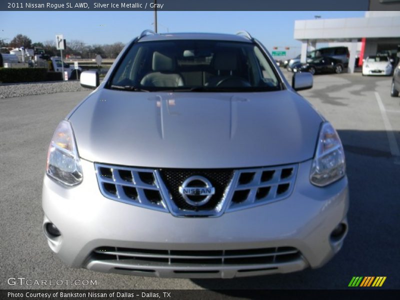 Silver Ice Metallic / Gray 2011 Nissan Rogue SL AWD