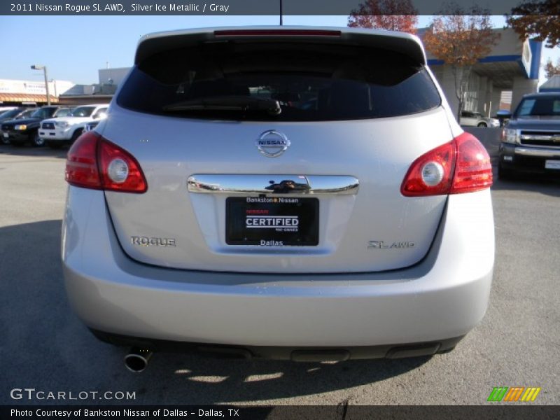 Silver Ice Metallic / Gray 2011 Nissan Rogue SL AWD