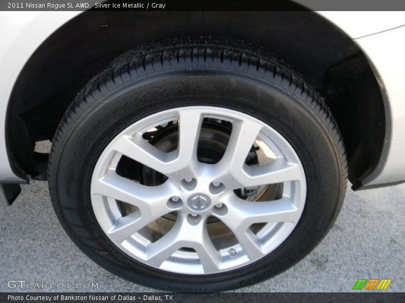 Silver Ice Metallic / Gray 2011 Nissan Rogue SL AWD