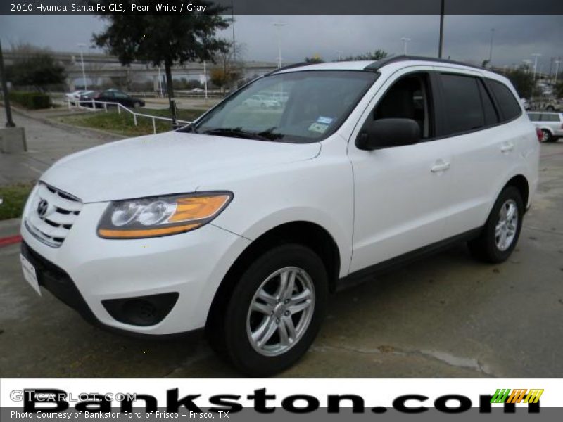 Pearl White / Gray 2010 Hyundai Santa Fe GLS