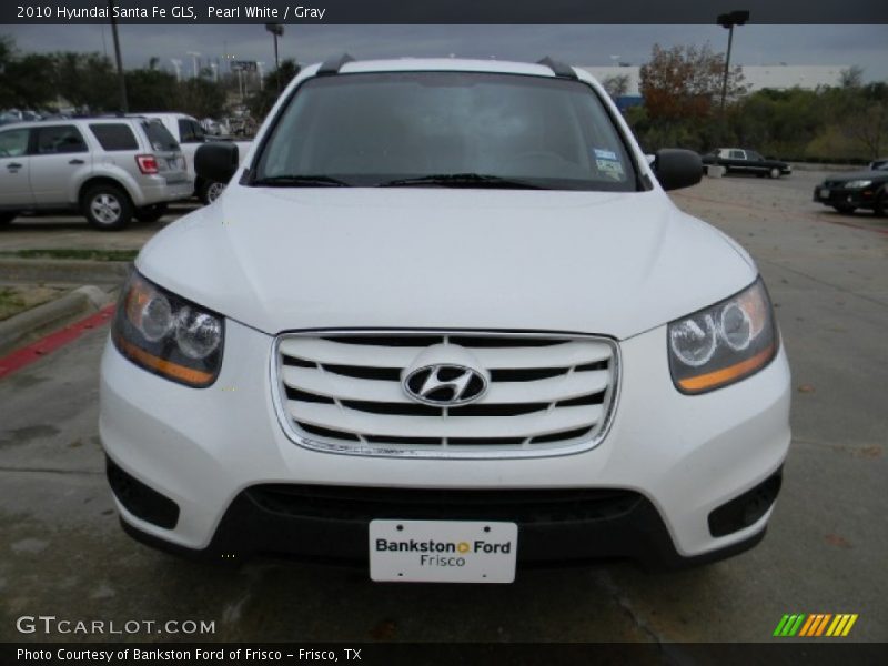 Pearl White / Gray 2010 Hyundai Santa Fe GLS