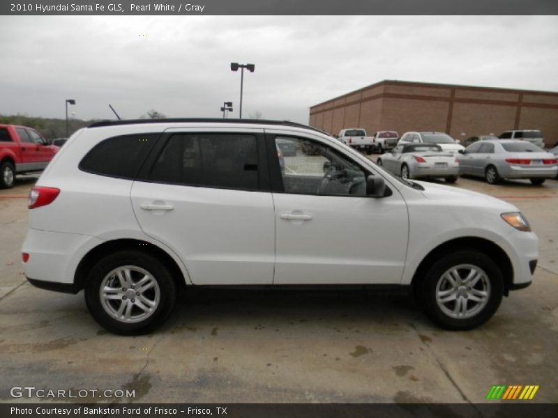 Pearl White / Gray 2010 Hyundai Santa Fe GLS