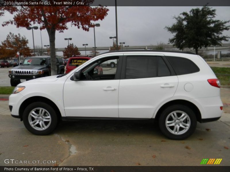 Pearl White / Gray 2010 Hyundai Santa Fe GLS
