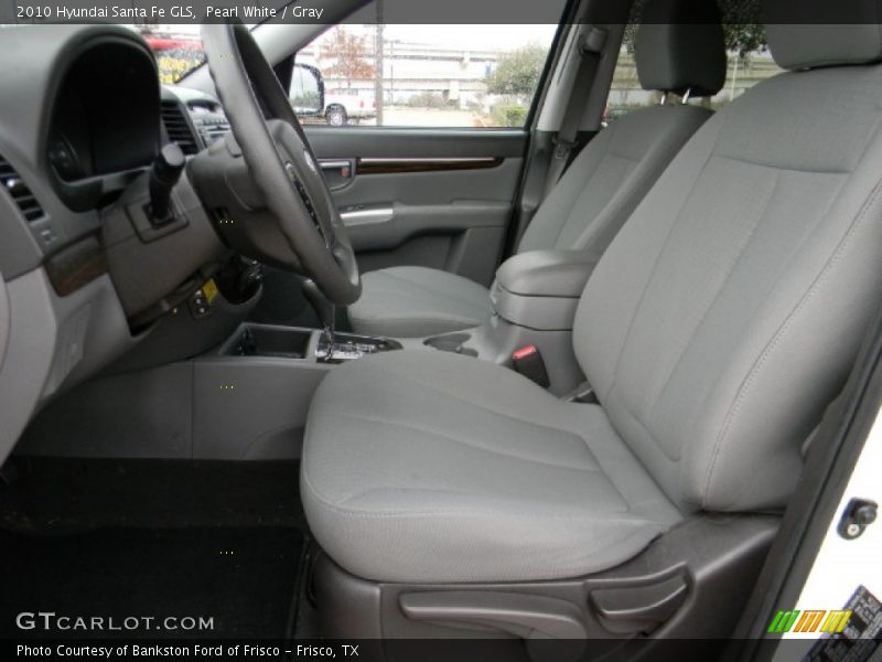 Pearl White / Gray 2010 Hyundai Santa Fe GLS