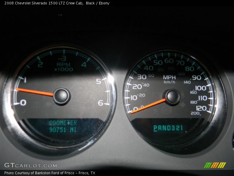 Black / Ebony 2008 Chevrolet Silverado 1500 LTZ Crew Cab