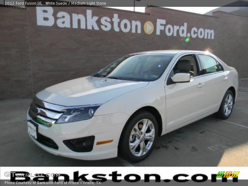 White Suede / Medium Light Stone 2012 Ford Fusion SE