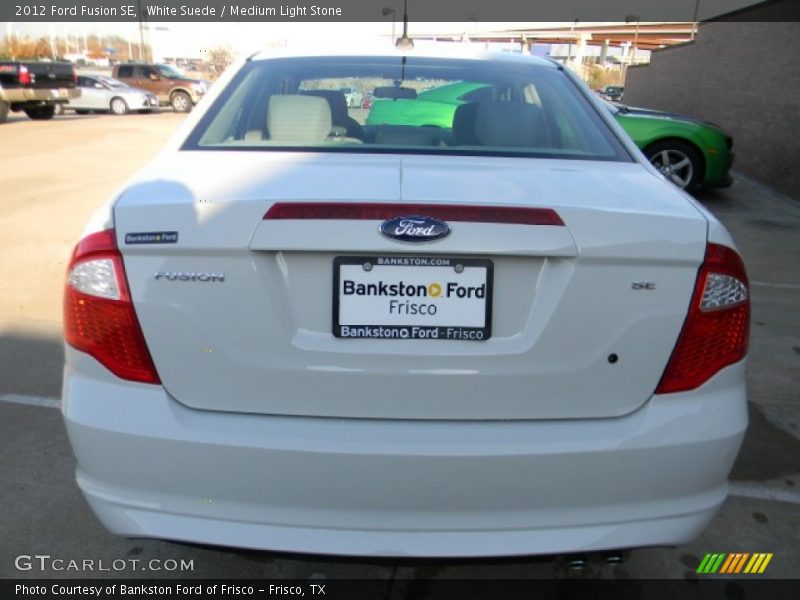 White Suede / Medium Light Stone 2012 Ford Fusion SE