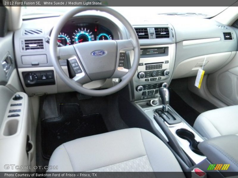 White Suede / Medium Light Stone 2012 Ford Fusion SE
