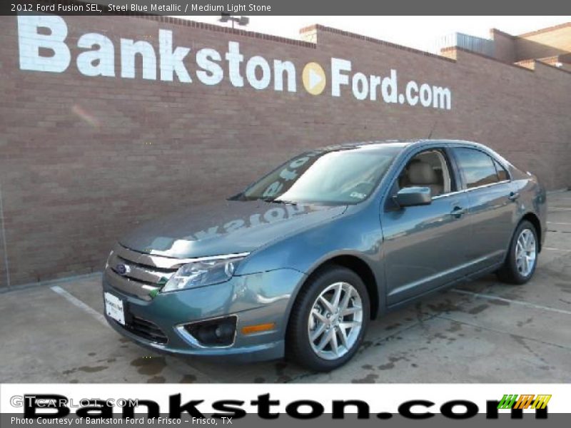 Steel Blue Metallic / Medium Light Stone 2012 Ford Fusion SEL