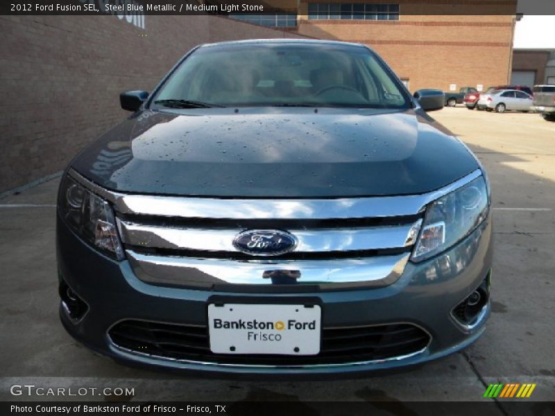 Steel Blue Metallic / Medium Light Stone 2012 Ford Fusion SEL