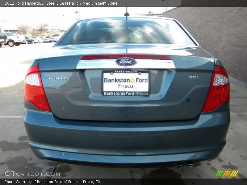 Steel Blue Metallic / Medium Light Stone 2012 Ford Fusion SEL