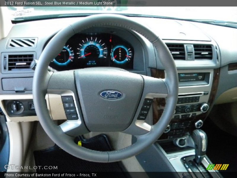 Steel Blue Metallic / Medium Light Stone 2012 Ford Fusion SEL