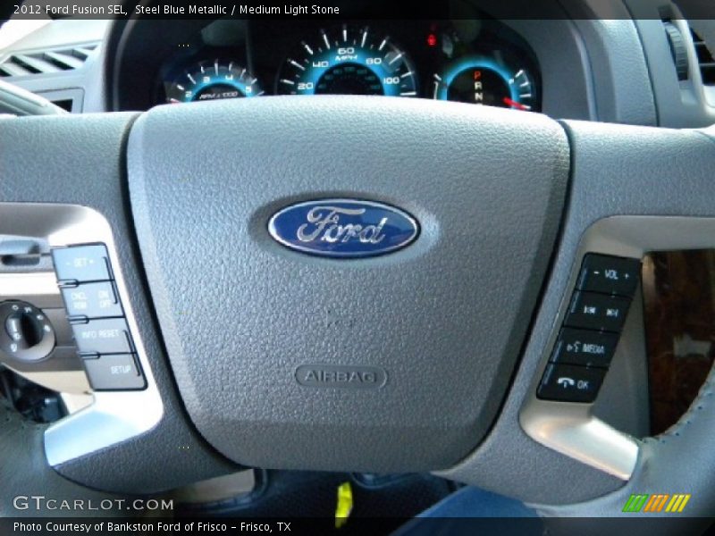 Steel Blue Metallic / Medium Light Stone 2012 Ford Fusion SEL