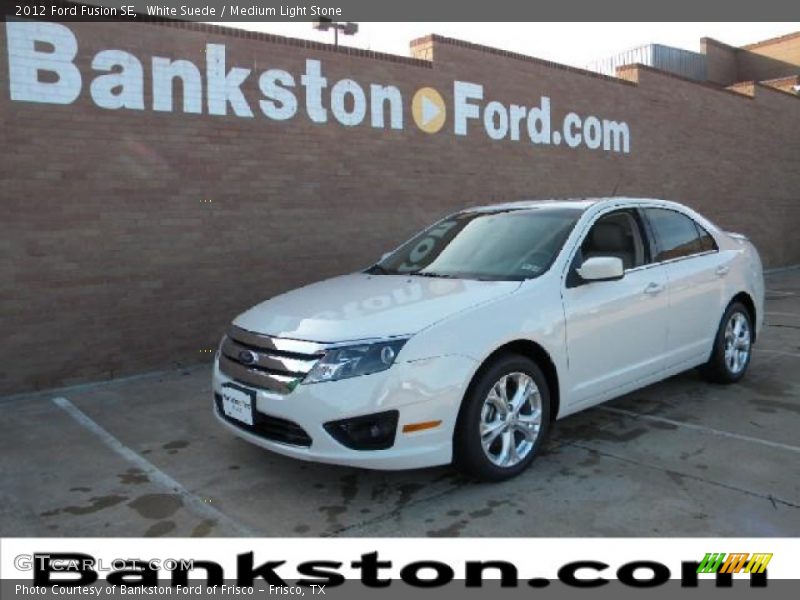 White Suede / Medium Light Stone 2012 Ford Fusion SE