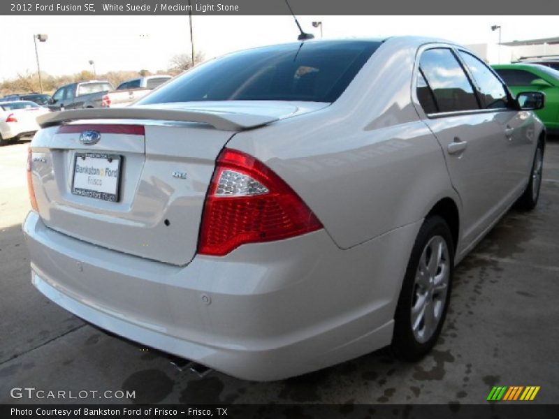 White Suede / Medium Light Stone 2012 Ford Fusion SE