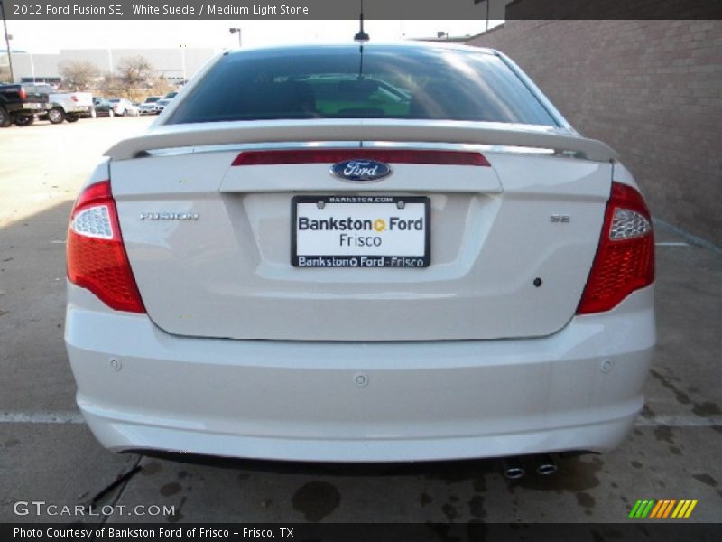 White Suede / Medium Light Stone 2012 Ford Fusion SE