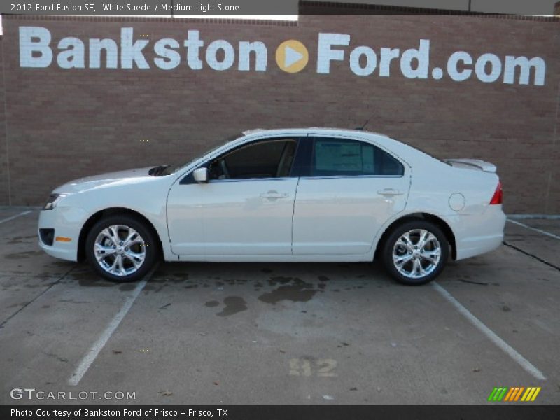 White Suede / Medium Light Stone 2012 Ford Fusion SE