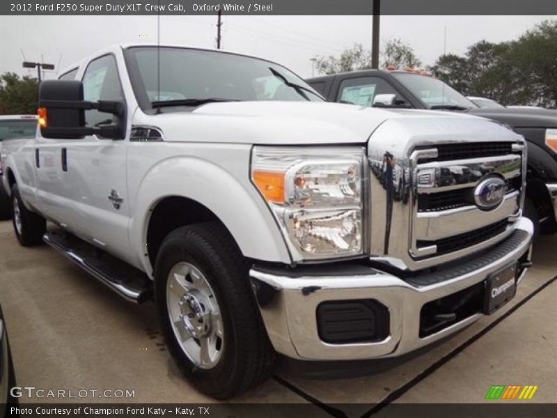 Oxford White / Steel 2012 Ford F250 Super Duty XLT Crew Cab