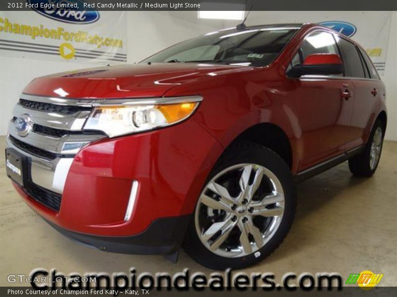 Red Candy Metallic / Medium Light Stone 2012 Ford Edge Limited