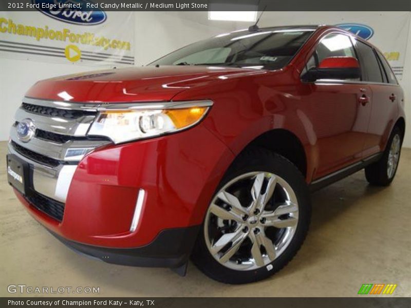 Red Candy Metallic / Medium Light Stone 2012 Ford Edge Limited