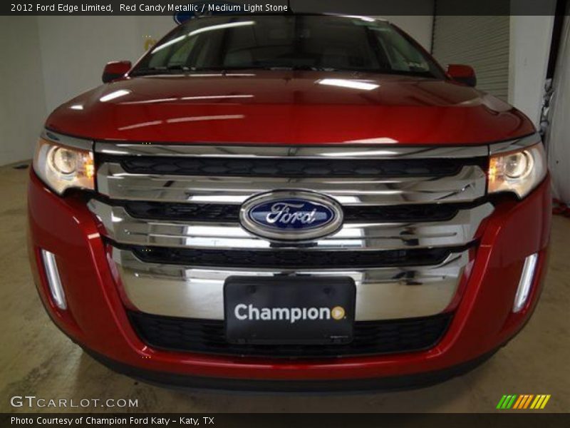 Red Candy Metallic / Medium Light Stone 2012 Ford Edge Limited