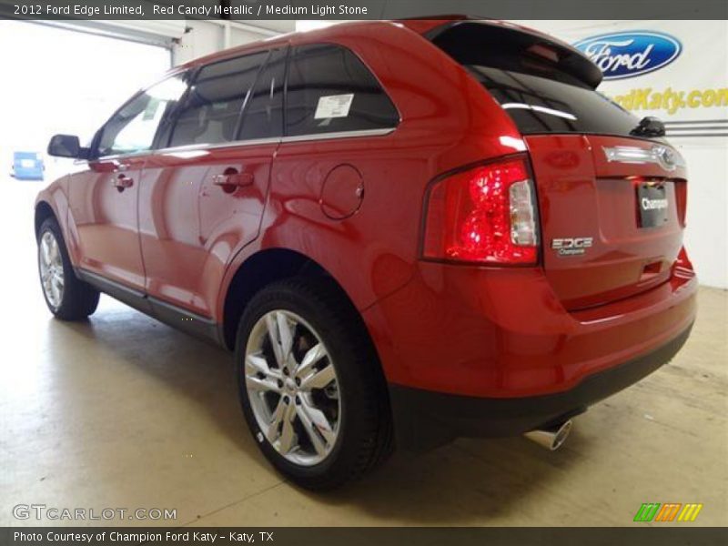 Red Candy Metallic / Medium Light Stone 2012 Ford Edge Limited