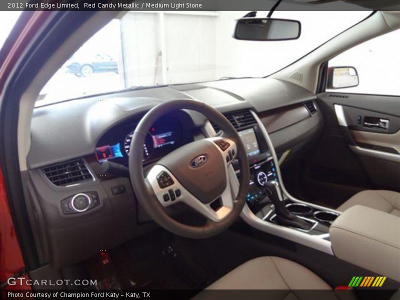Red Candy Metallic / Medium Light Stone 2012 Ford Edge Limited