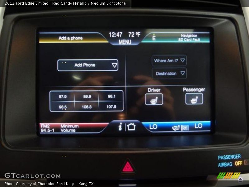 Red Candy Metallic / Medium Light Stone 2012 Ford Edge Limited