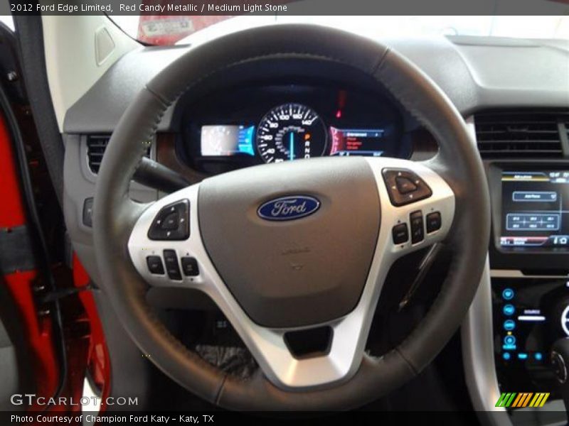 Red Candy Metallic / Medium Light Stone 2012 Ford Edge Limited