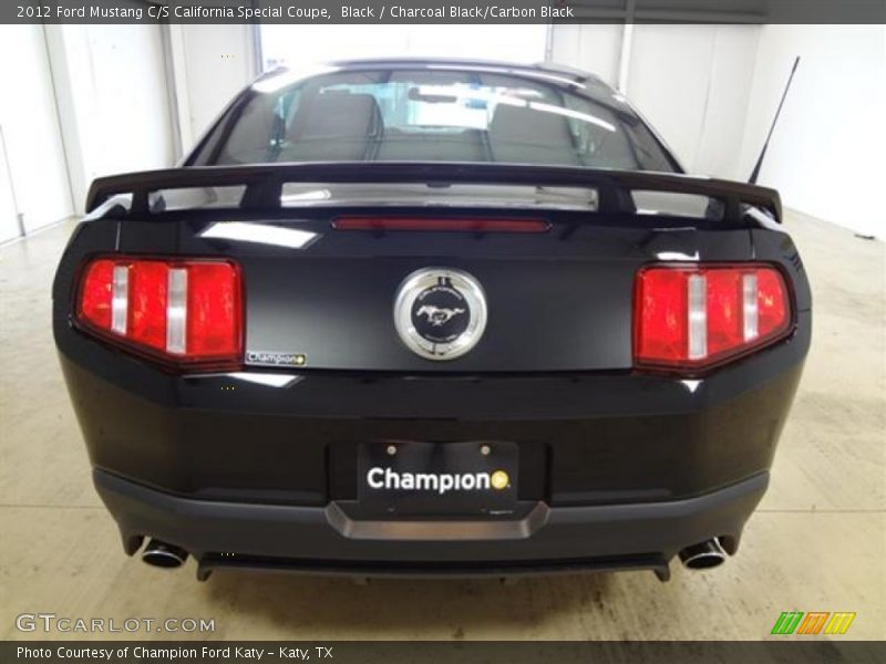 Black / Charcoal Black/Carbon Black 2012 Ford Mustang C/S California Special Coupe