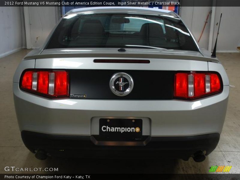 Ingot Silver Metallic / Charcoal Black 2012 Ford Mustang V6 Mustang Club of America Edition Coupe