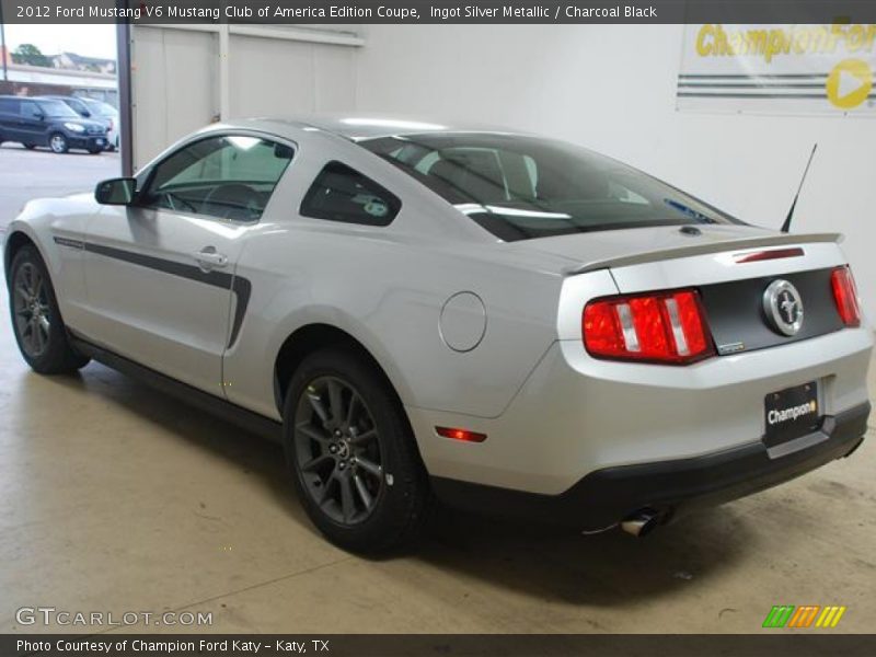 Ingot Silver Metallic / Charcoal Black 2012 Ford Mustang V6 Mustang Club of America Edition Coupe