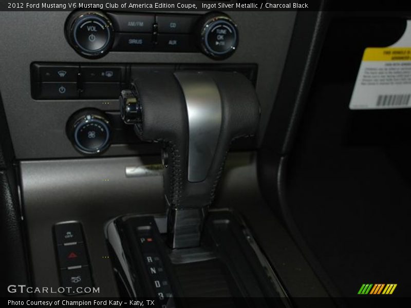 Ingot Silver Metallic / Charcoal Black 2012 Ford Mustang V6 Mustang Club of America Edition Coupe