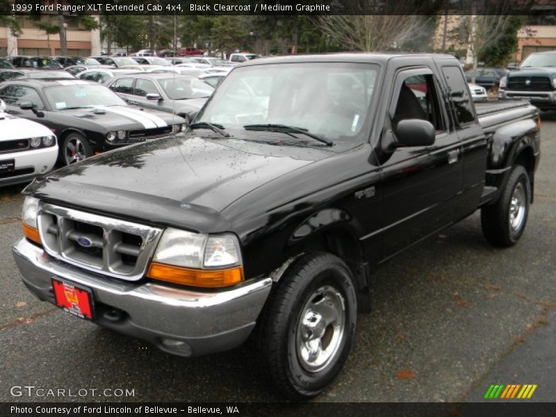 Black Clearcoat / Medium Graphite 1999 Ford Ranger XLT Extended Cab 4x4