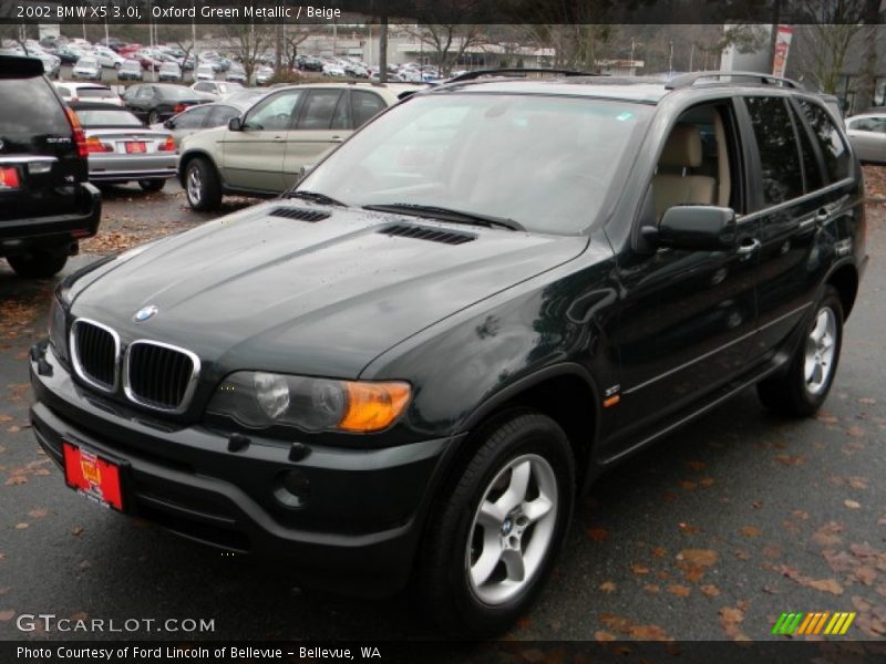 Oxford Green Metallic / Beige 2002 BMW X5 3.0i